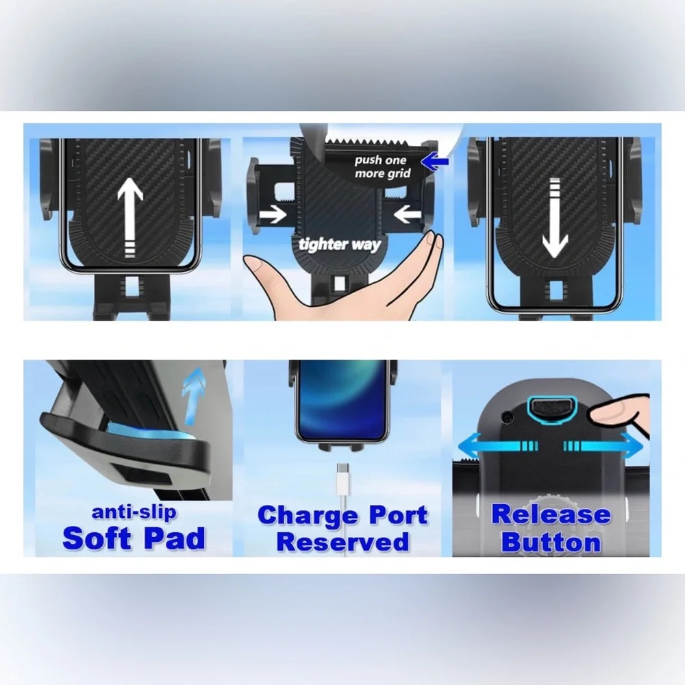 Car Mobile Clamp Phone Mount 2017-2020 Nissan Armada Accessories, All Phones